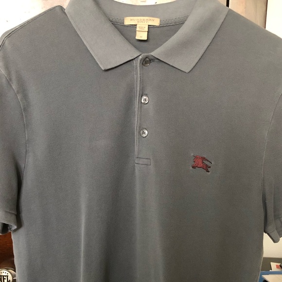 burberry grey polo shirt